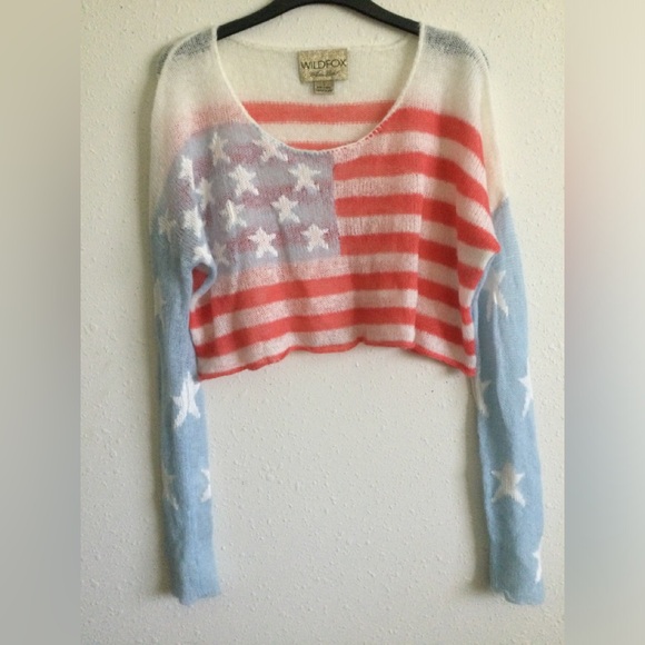 Wildfox Stars & Stripes Cropped Knit - Picture 6 of 9